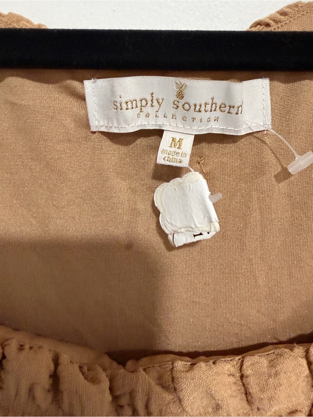 NWT Simply Southern Textured Puff-Sleeve Tiered Mini Dress Size Medium - Picture 5 of 7